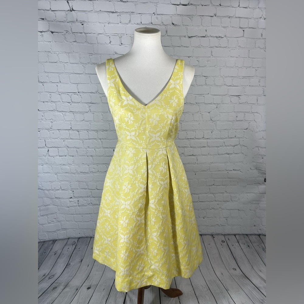 Moulinette Soeurs Yellow Sleeveless V-Neck Midi Dress